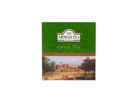 [14226] Ahmad Tea - Green Tea Pure - 100 Tagged Tea bags