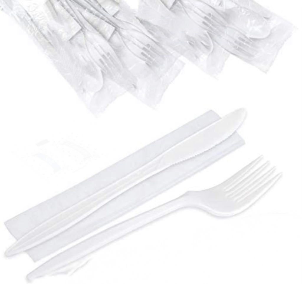 [14014] Disposable plastic cover (Spoon - Fork - Knife - Tissue)