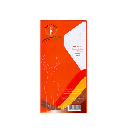Gazelle Envelopes Gummed 110x220mm 50 envelope