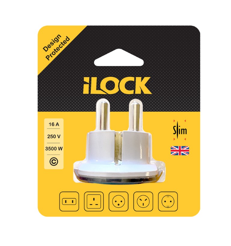 ILock Travel Plug Adapter Converter 3Pc