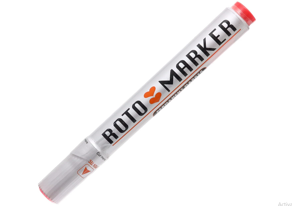 [15574] Roto permanent marker pen pack of 12 pcs - red