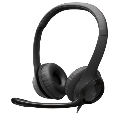 [16035] Logitech H390 Wired USB Computer Headset- Black