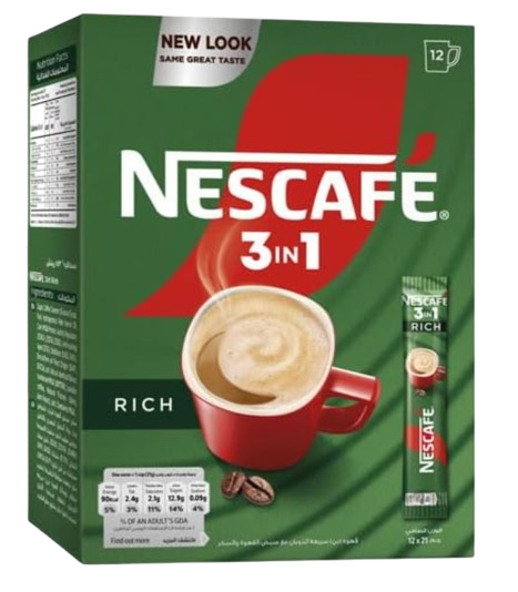 [14751] Nescafe 3in1 Rich 21g - 12 sachet