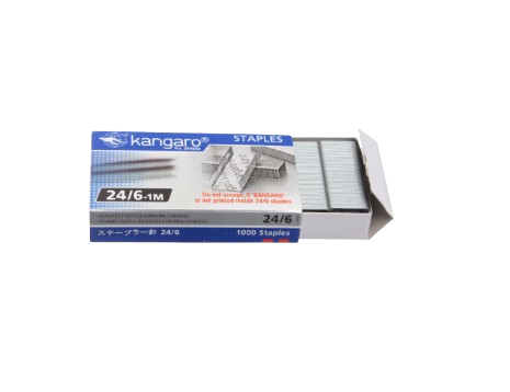 Kangaro Staples - 24/6 Single Box - 1000 Pieces