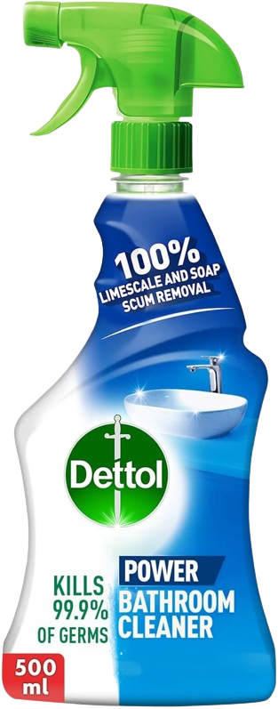 Dettol Power Bathroom Cleaner, Trigger Spray Bottle, 500ml