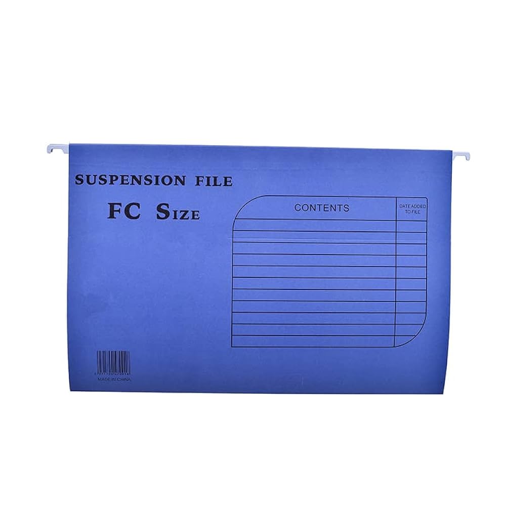 Foolscap Large Paper Suspension Files with Tabs and Card Inserts