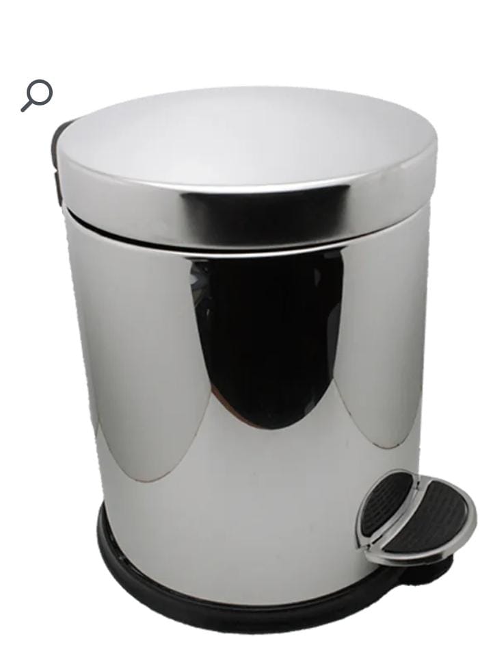 [17340] Basket round pedal bin with soft close system 12L