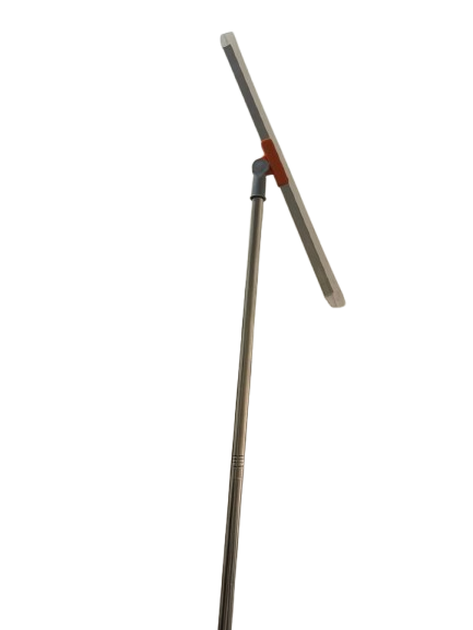 Movable glass wiper with stainless steel handle 