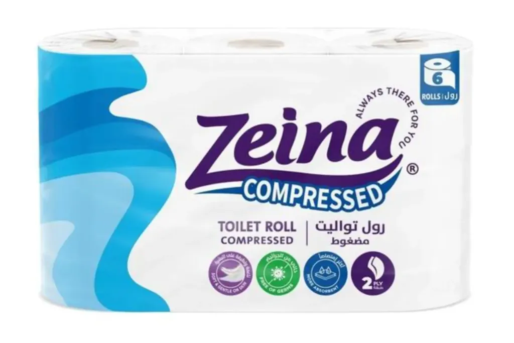 [11113] Zeina Toilet Compressed Tissue 6 Rolls