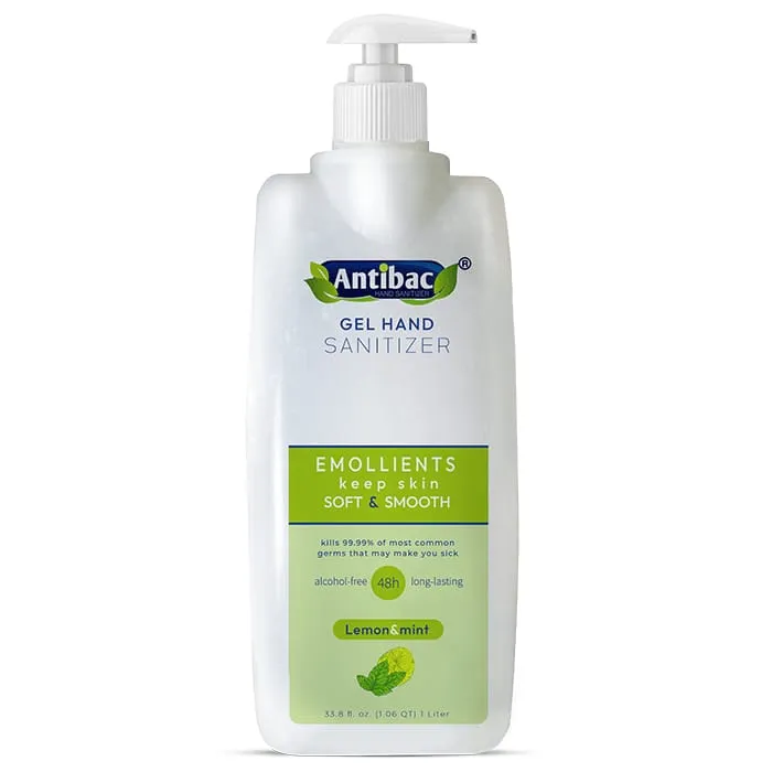 Antibac Hand Gel sanitizer - Lemon & mint  1 liter
