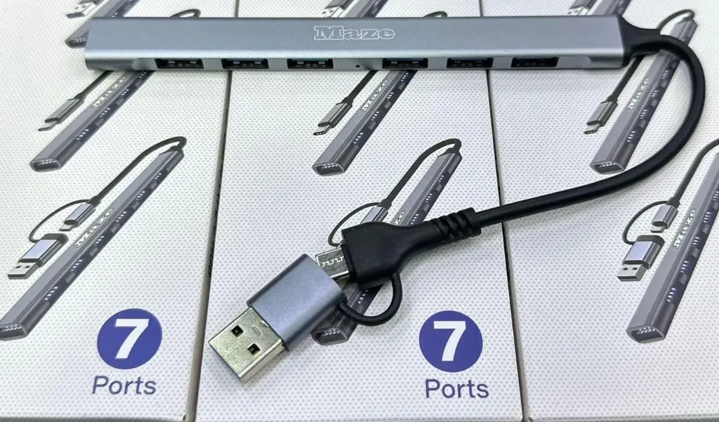 [16880] USB Hub, 7-in-1 USB-C Hub with USB-C to A Adapter
