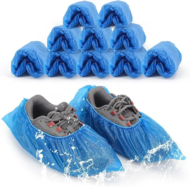 Disposable Shoe Covers,100 Pack Boot Covers Non-Slip for Indoor, Waterproof Shoe Booties Covers for Home, Real Estate, Workplace, Floor, Travel, Rain