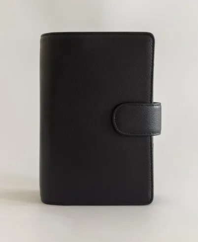 Black leather meeting agenda