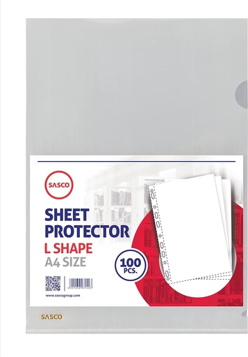 [15563] L-Shape plastic Folder Protector A4 Size -50Pc
