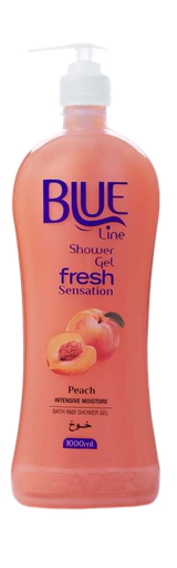 [12702] Blue Line Shower Gel Peach Fragrance 1000 Ml